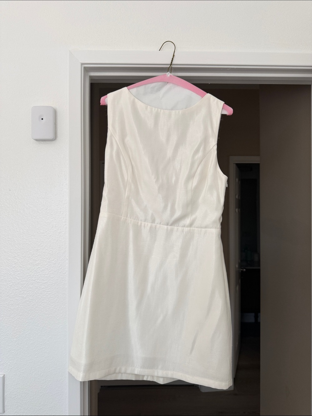 Lulu's Sleeveless Cream Mini Dress